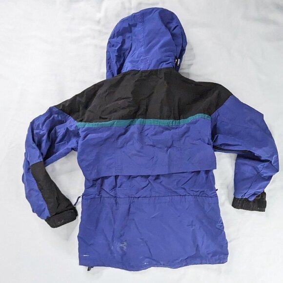 VTG L.L. Bean Pullover Blue Purple Black Anorak Unisex Jacket Outdoor Gorp - Picture 3 of 10